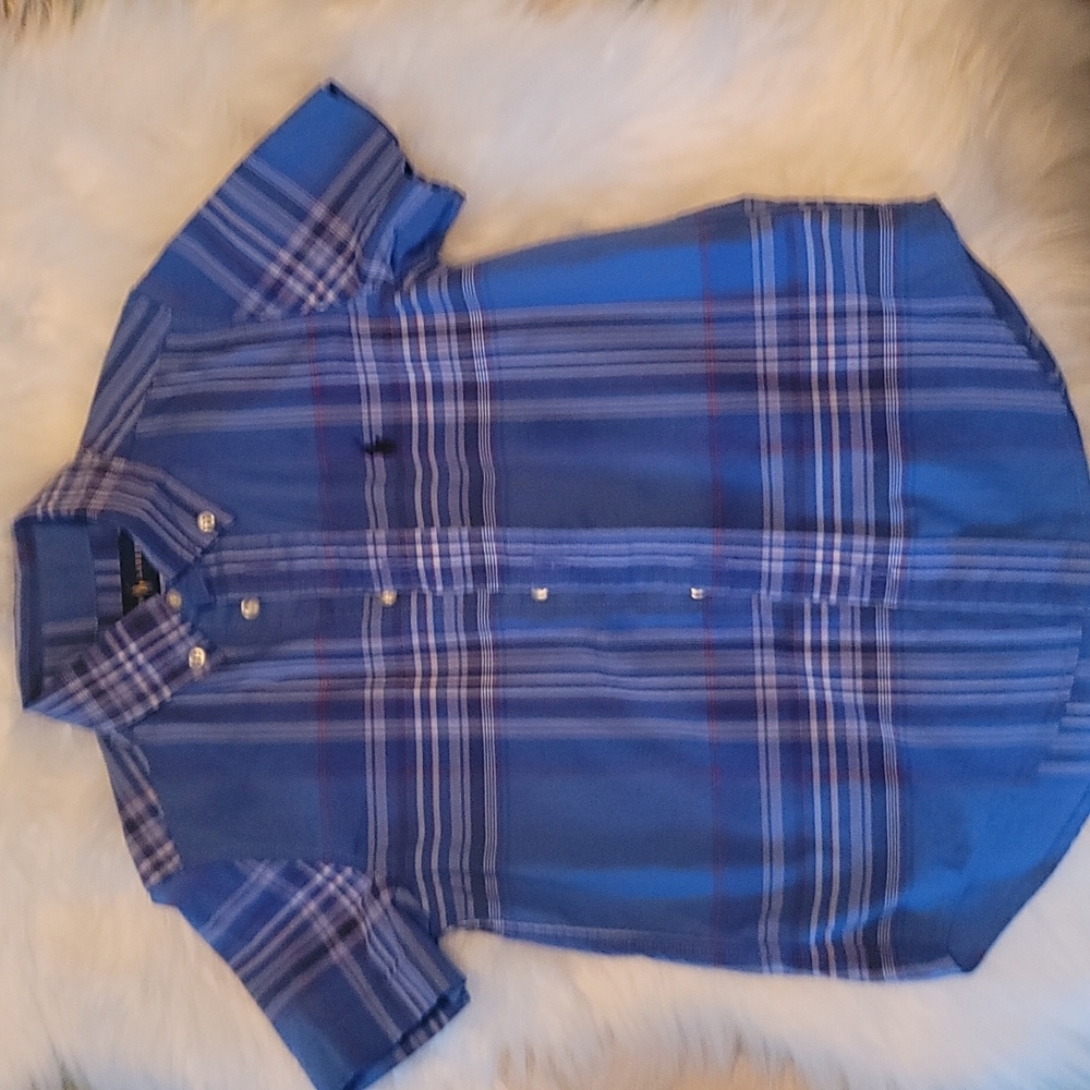 Boys blue plaid Polo by Ralph Lauren shirt size 5